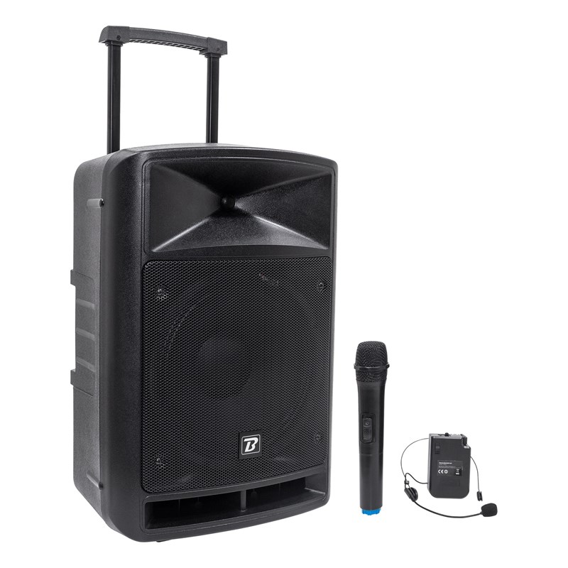 Système de son portable 12" - 600W - 2 micros VHF & TWS accéssoires
