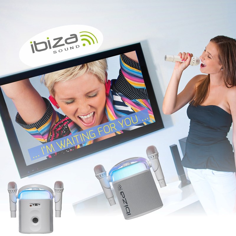 Pack Enceinte karaoké Bluetooth 120W - Effet Astro LED