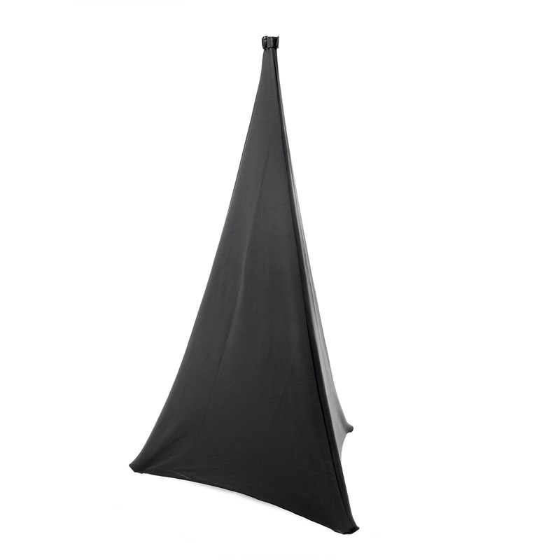 Triangulaire en lycra noir pour pied ou support housse