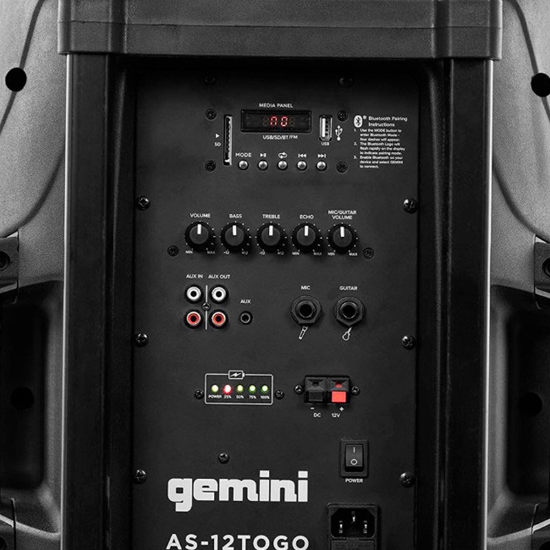 Enceinte Active BT Portable - 15" 2000W JACK RCA