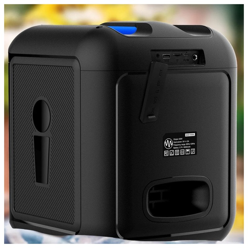 Enceinte portable Bluetooth 100 W LED - arrière