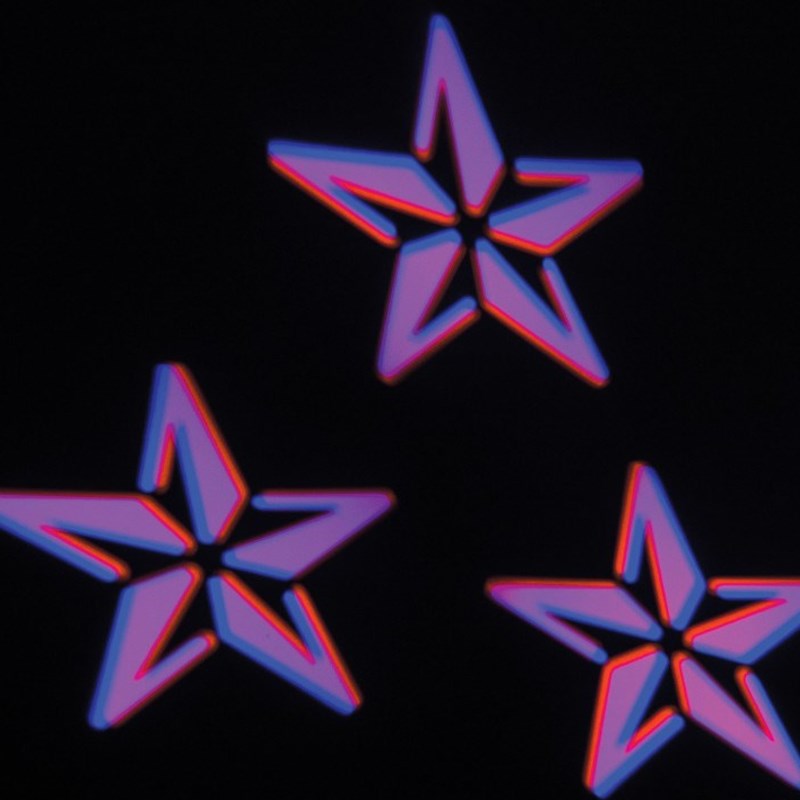 Lyre spot robotisée LED blanche 60W avec prisme - Gobos étoiles