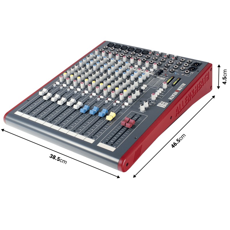 Console USB sans effets - 6 in mono, 4 stéréo, 4 AUX - dimensions mixeur
