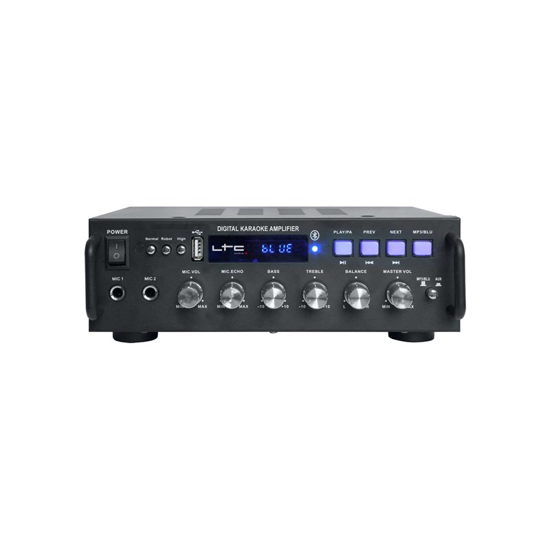 Pack Karaoké 2x75W - 2 enceintes, 2 micros & 1 ampli USB