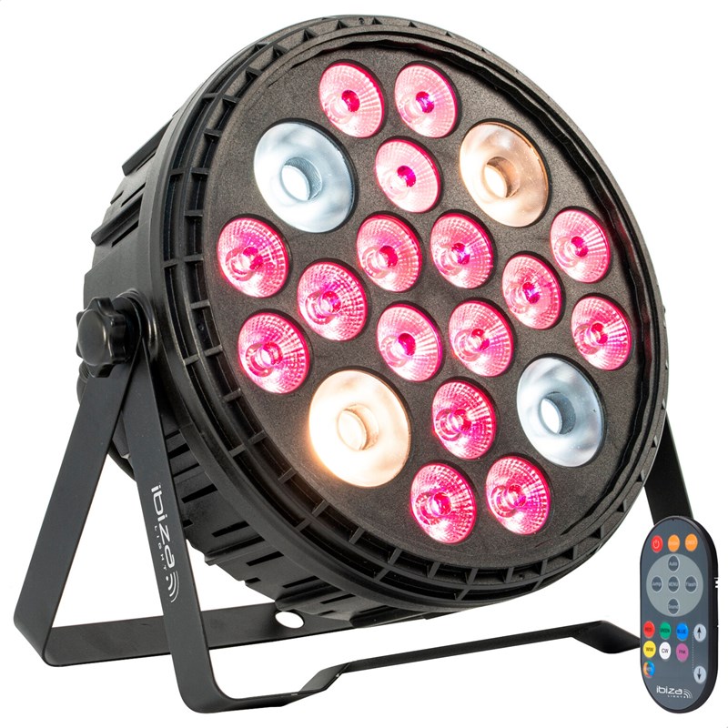 Projecteur PAR XXL 16x4W RGBW + 4x30W Blanc chaud/froid - BIGPAR-16RGBW4WWCW