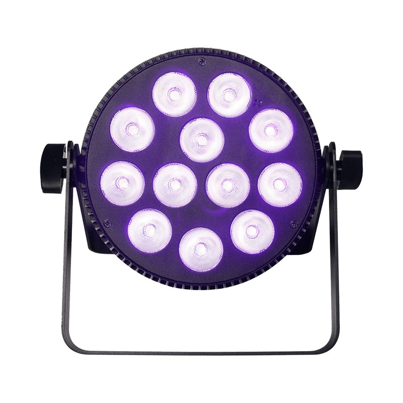 Projecteur LED plat 12x10W HEX - IR - DMX - lyre - Accroche