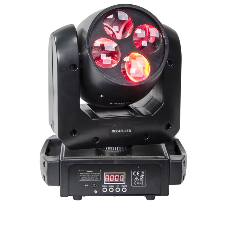 Lyre à effet beam 4 x 10W LED DMX rotative