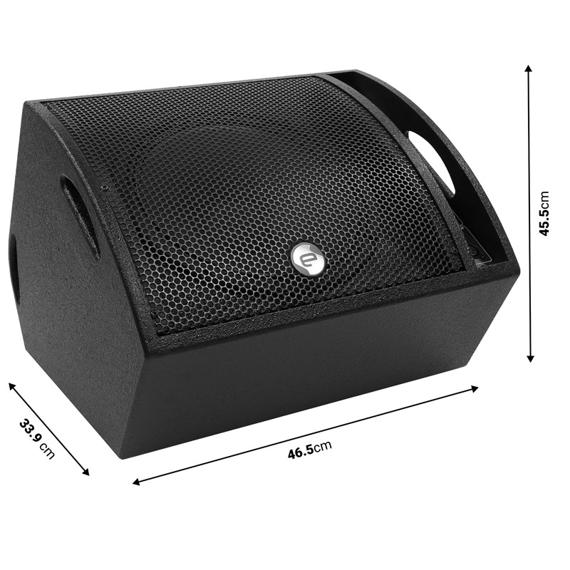 Enceinte retour scène 180W - Compacte & Filtre anti-larsen - Elokance - STM 12AS dimensions
