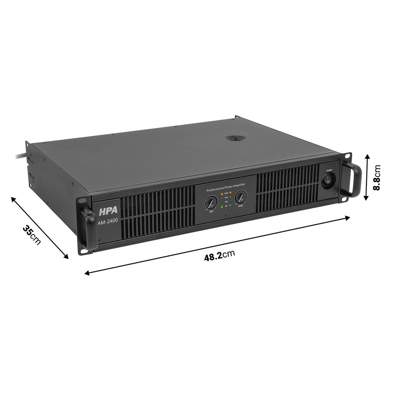 Amplificateur de Puissance Sono 2x 800W RMS - Class H - dimensions
