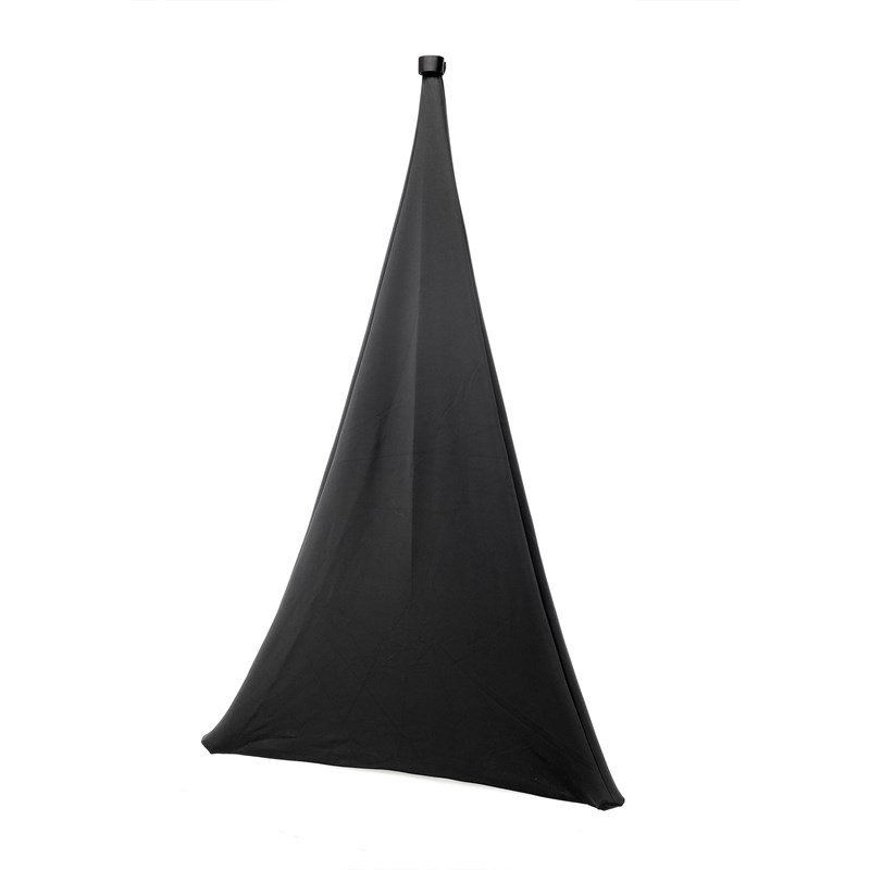Triangulaire en lycra noir pour pied ou support DJ