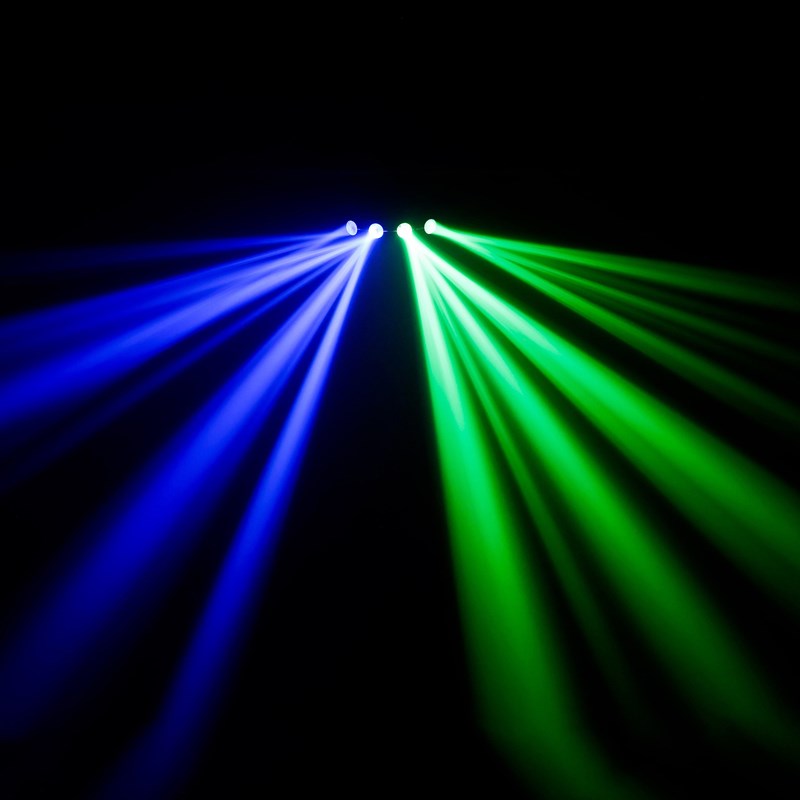 Effet à LED RGBWA multifaisceaux - 4 lentilles son