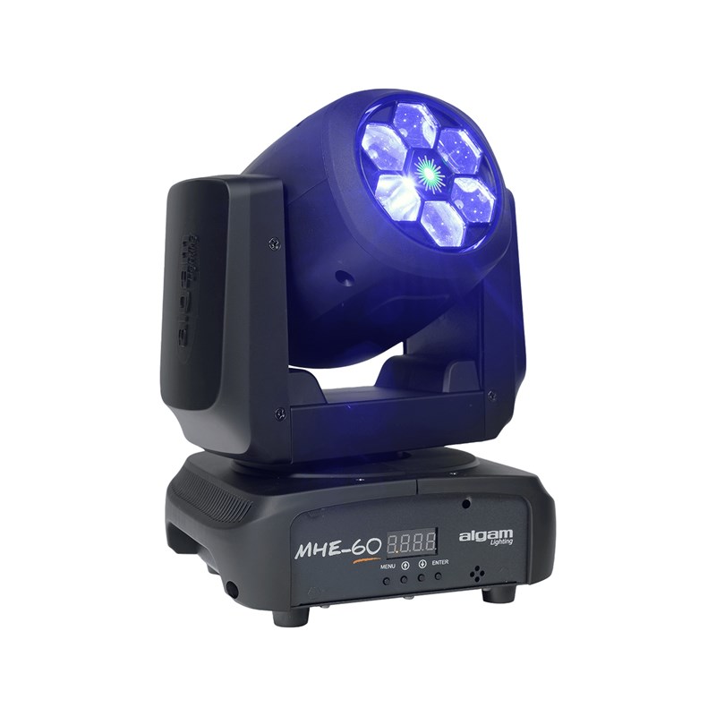Lyre Wash LED - 6 x 15W RGBW - Laser vert 200MW projecteur