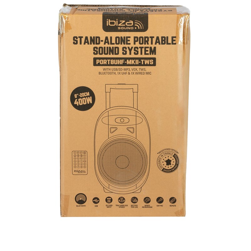 Sono portable autonome 8" carton