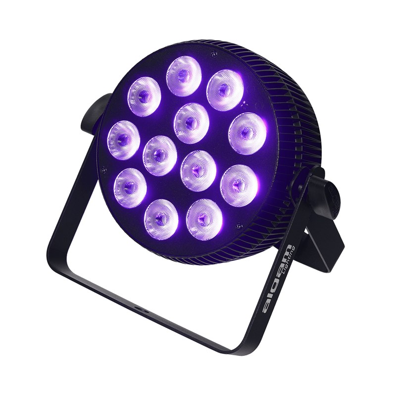 Projecteur LED plat 12x10W HEX - IR - DMX - lyre - ambre