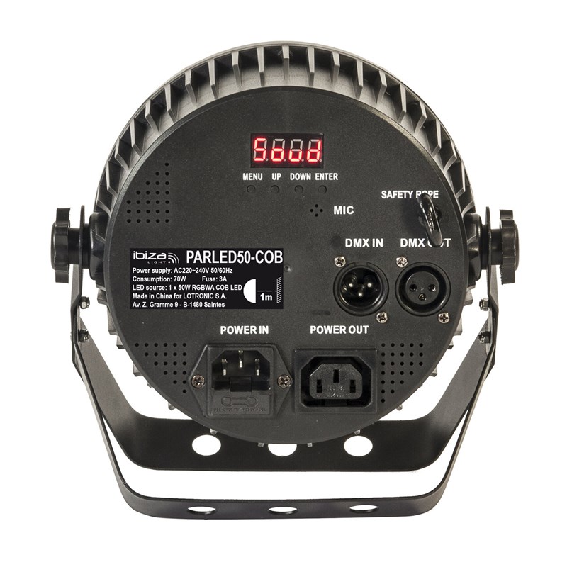 Projecteur PAR LED COB RGBWA 50W DMX 60° - arrière