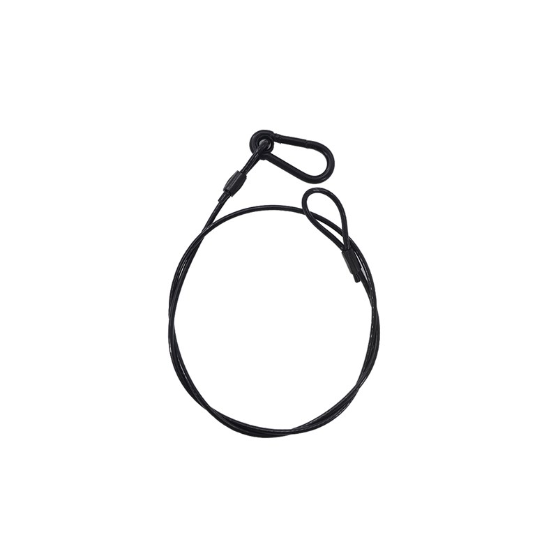 Pack de 12 élingues de sécurité noir - 3mm 75cm