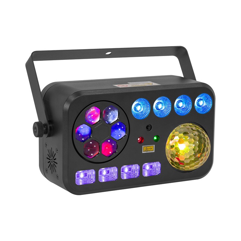 Jeu de lumière ultra-complet avec 6 effets Stroboscope