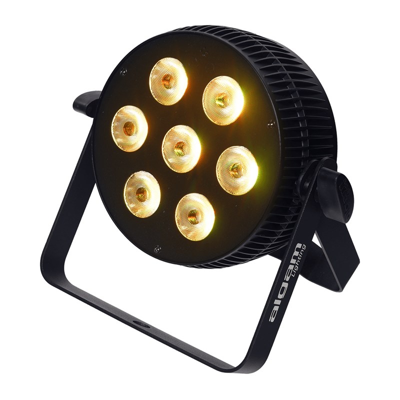Projecteur PAR LED - 7x10W 6-en-1 RGBWAU lyre