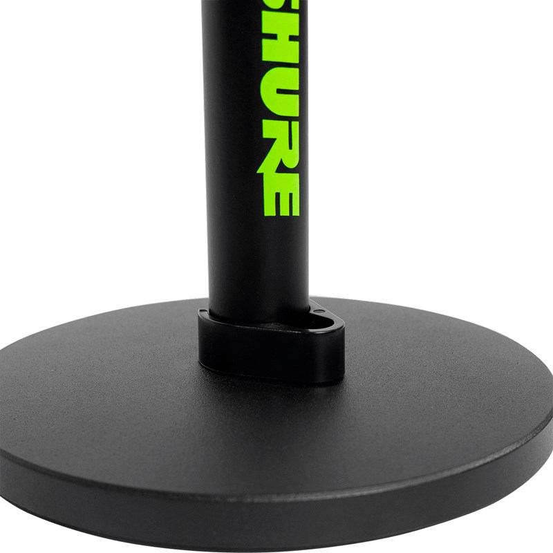 Pied de micro réglable noir - Base ronde podcast