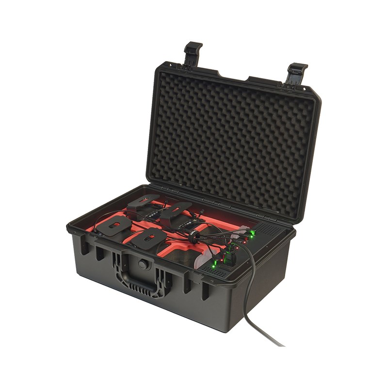 Flight case 6 PAR LED - charge intégrée + accessoires - ABS