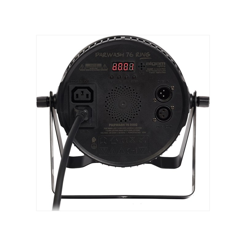 Projecteur PAR LED Wash - 7x 6W - Anneau LED RVB événementiel