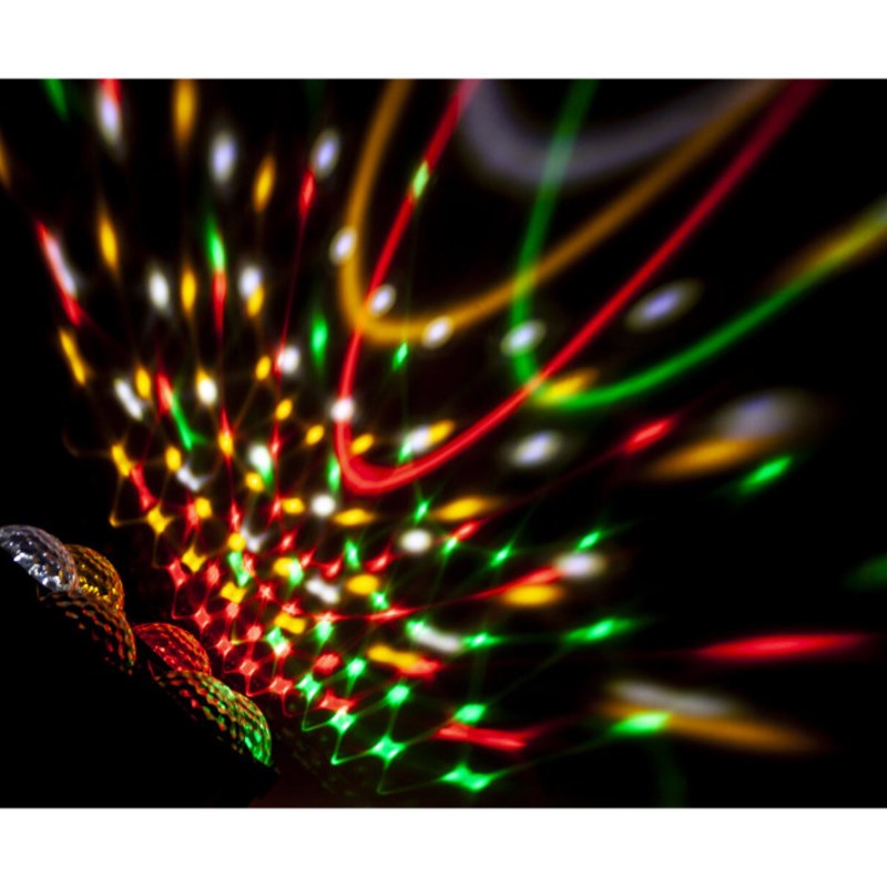 Séquenceur lumière 6 Astros LED multicolores - Auto/Musique - fête