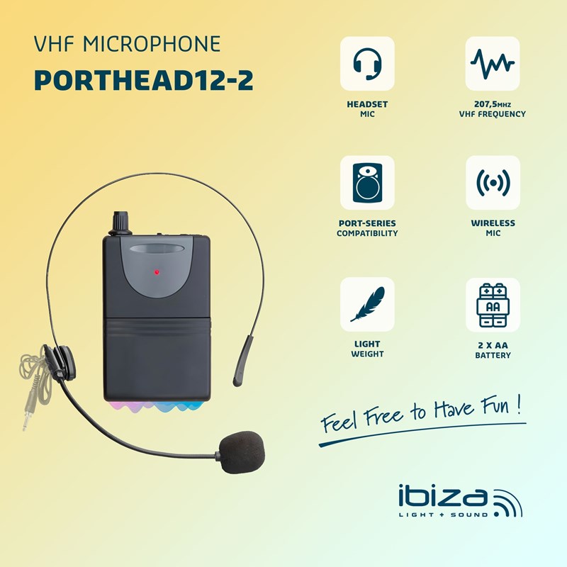 Micro casque VHF sans fil - 207.5MHz