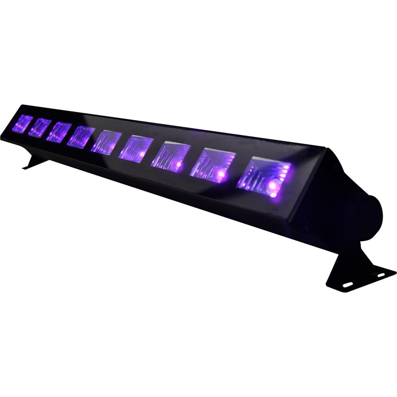 Barre LED UV 9 x 3W lumière noire effet fluorescent - IBIZA
