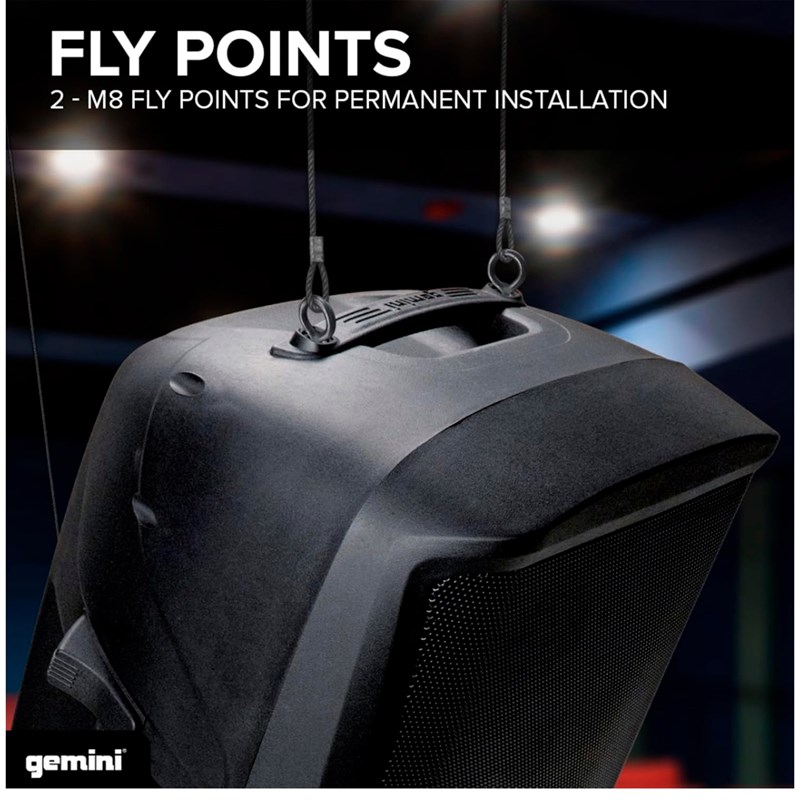 Pack enceinte active 15" 2000W LED Bluetooth - ACCROCHE