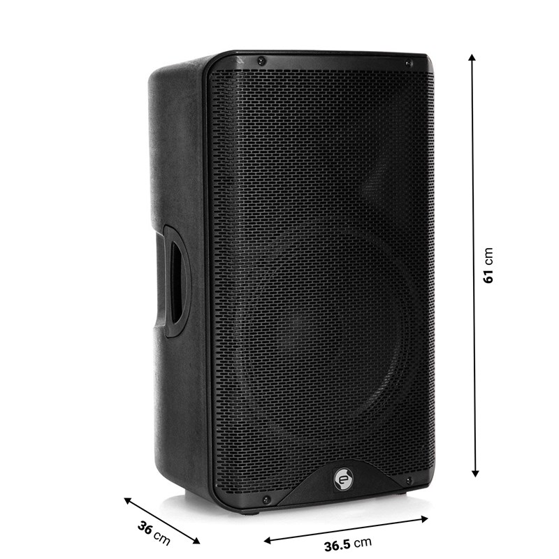 Enceinte amplifiée 12” - 1600W - DSP & Bluetooth - dimension Elokance - e12A