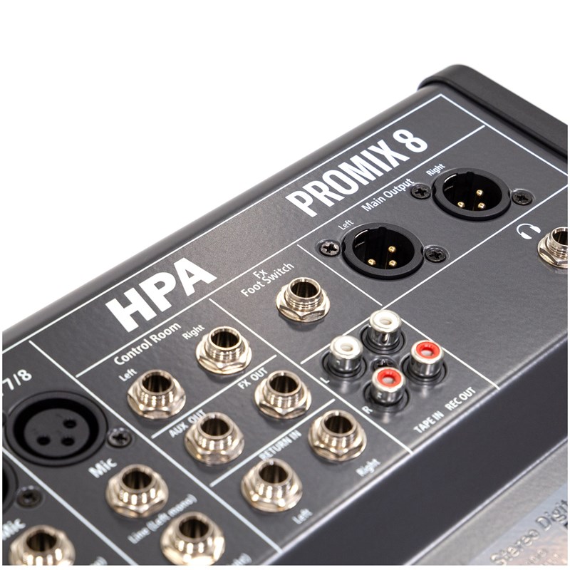 Console de HPA PROMIX 8  - connectiques