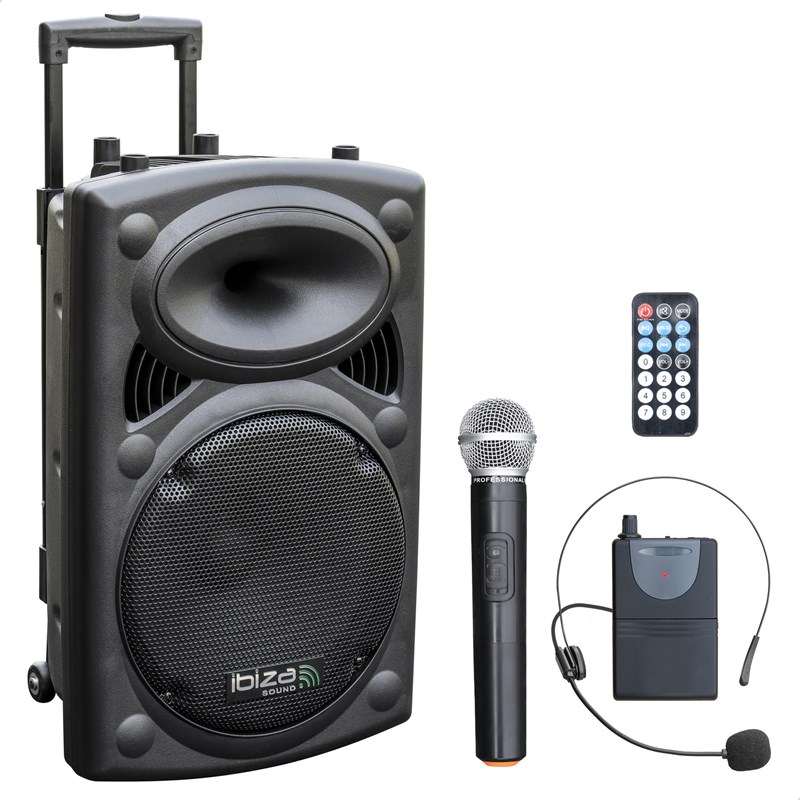 Système portable 12”/30cm - 700W - Micro main et micro tête VHF enceinte