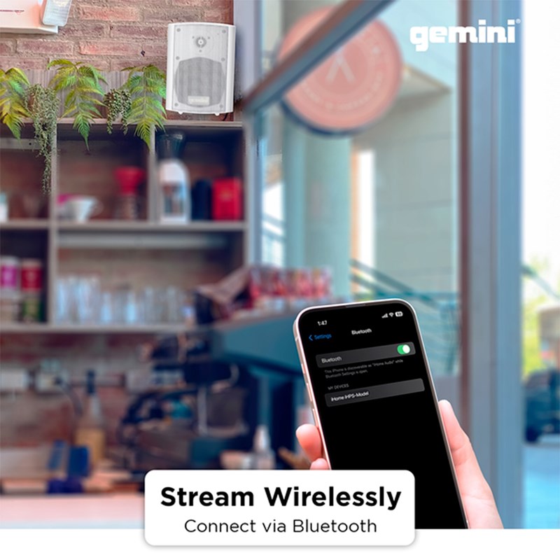 Paire d'enceintes extérieures Bluetooth - IP44 - 100W active