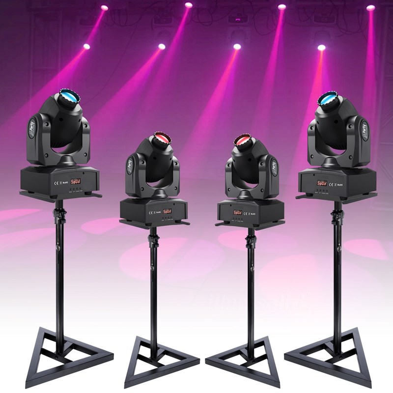 Pack 4 Lyres DMX 10W - 4 Supports