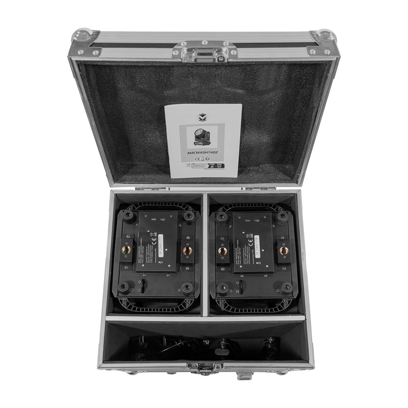 Pack de 2 Lyres LED Wash RGBW 40W - Zoom - Flight Case Projecteur