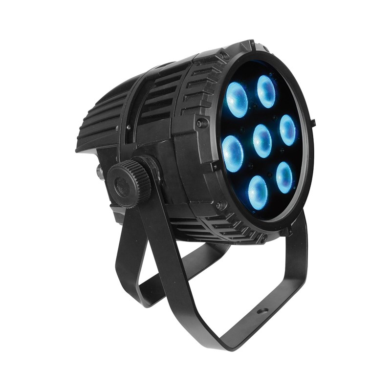 Projecteur PARLED 7x15W RGBWA - IP65 DMX Télécommande