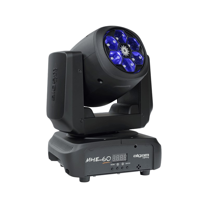 Lyre Wash LED - 6 x 15W RGBW - Laser vert 200MW rotatif