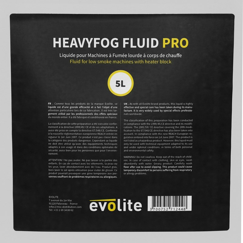 Liquide pour machine à fumée lourde - 5L professionnel