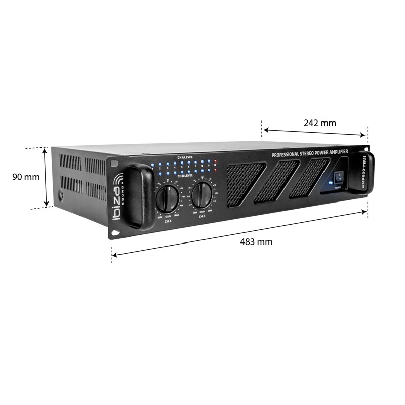 Amplificateur sono 2 x 600W - rack