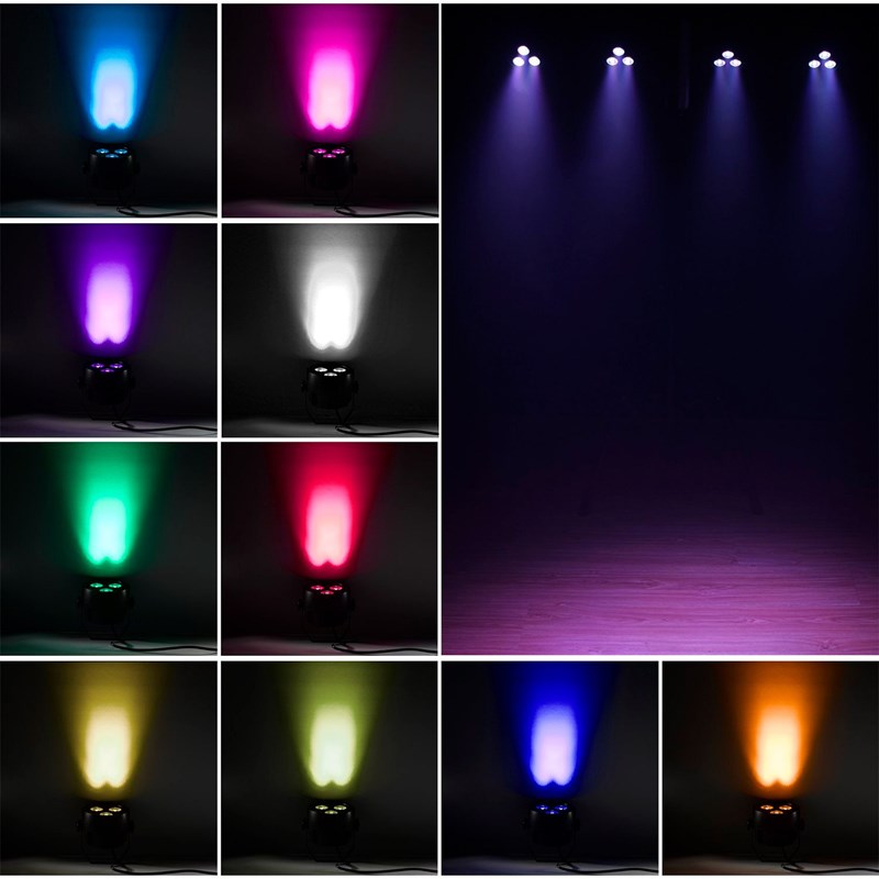 Kit 4 PAR LED RGBW sur trépied - 60W - DMX lumineux