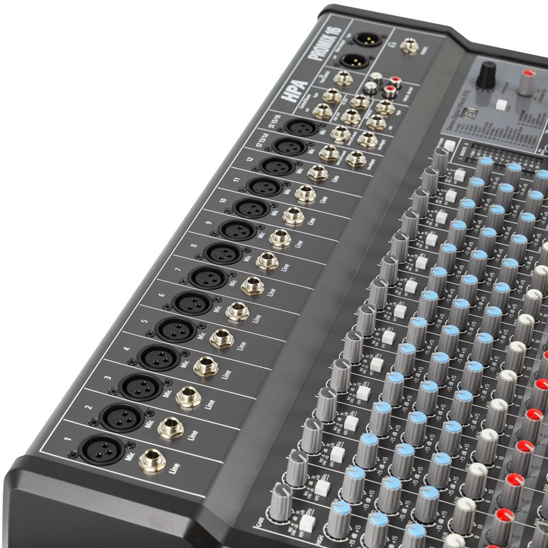 Console de mixage 16 canaux avec multi-effets, USB - connectiques