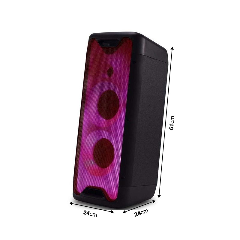 Enceinte portable à LED 1000W - 2 x 8" - TWS anniversaire