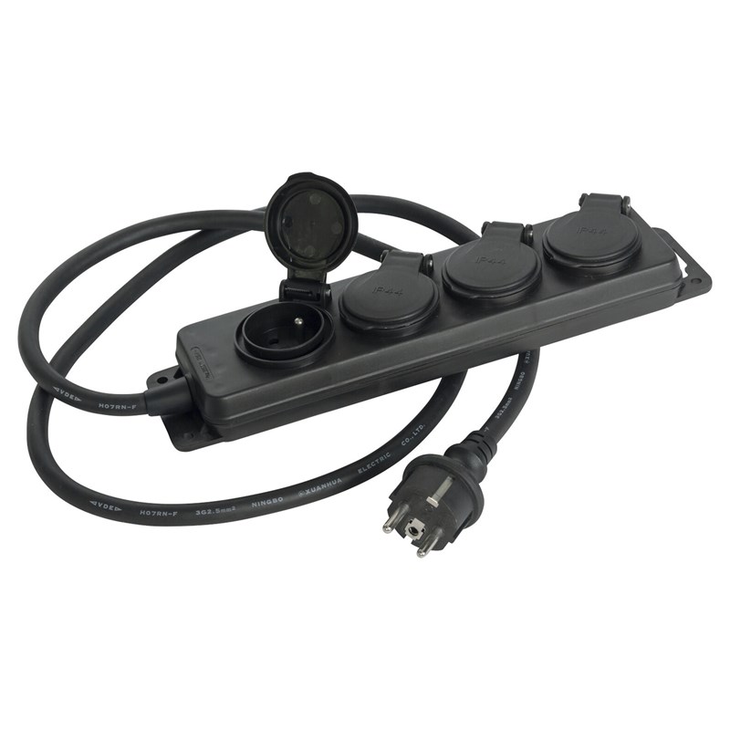 MS4FR-IP Multiprise 4 voies 1,5 m IP44