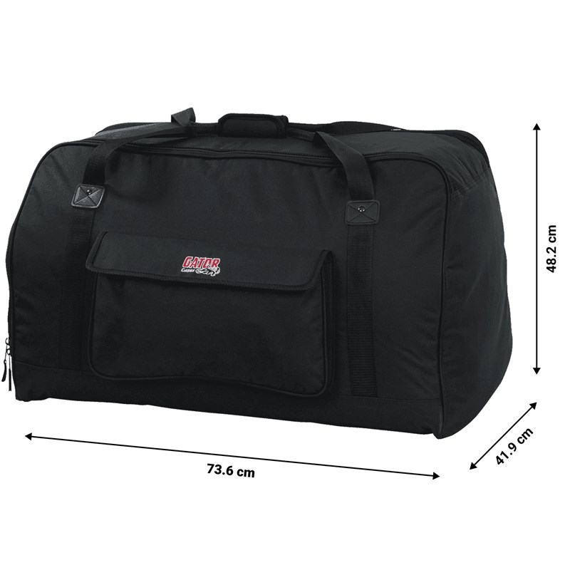 Housse tote enceinte 15" - Nylon rembourré - dimensions GATOR CASES - HGF GPA-TOTE15
