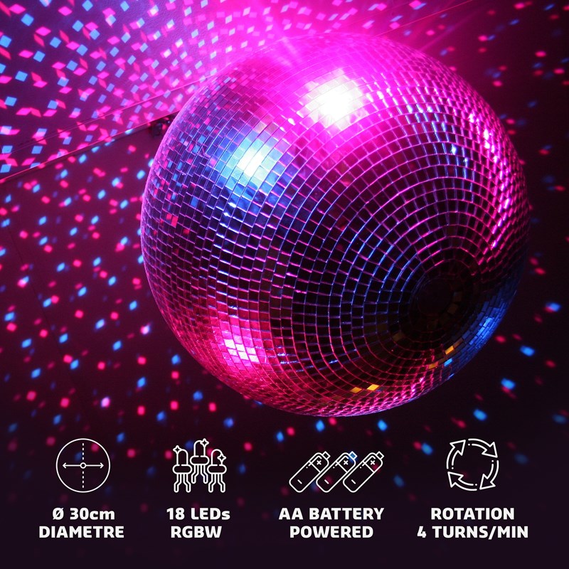 Boule à facettes 30cm + moteur