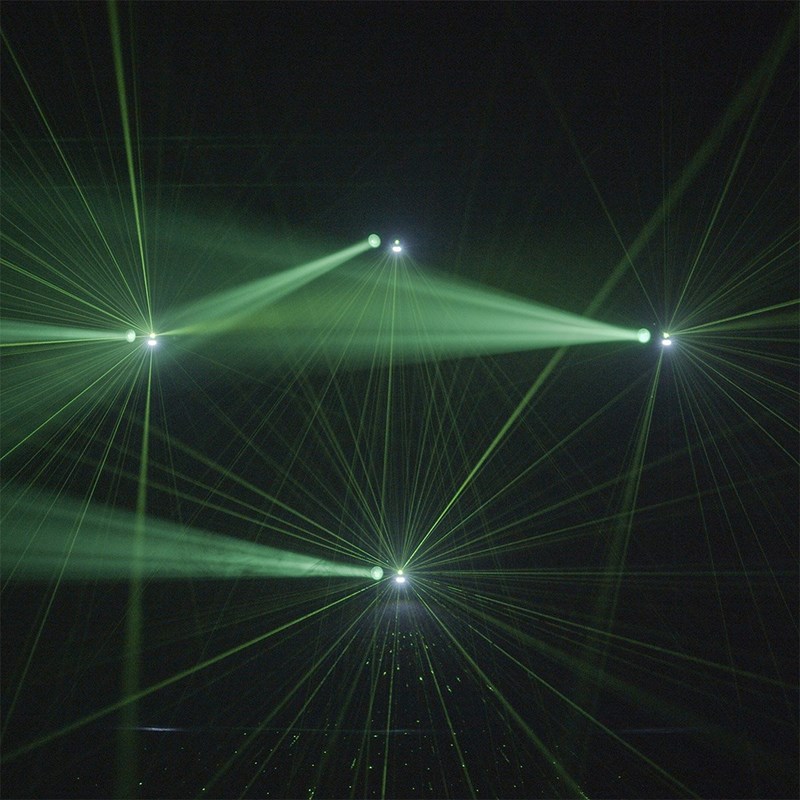 Jeu Lumières RGBWA Moon Strobe Laser - DMX Télécommande Éclairages