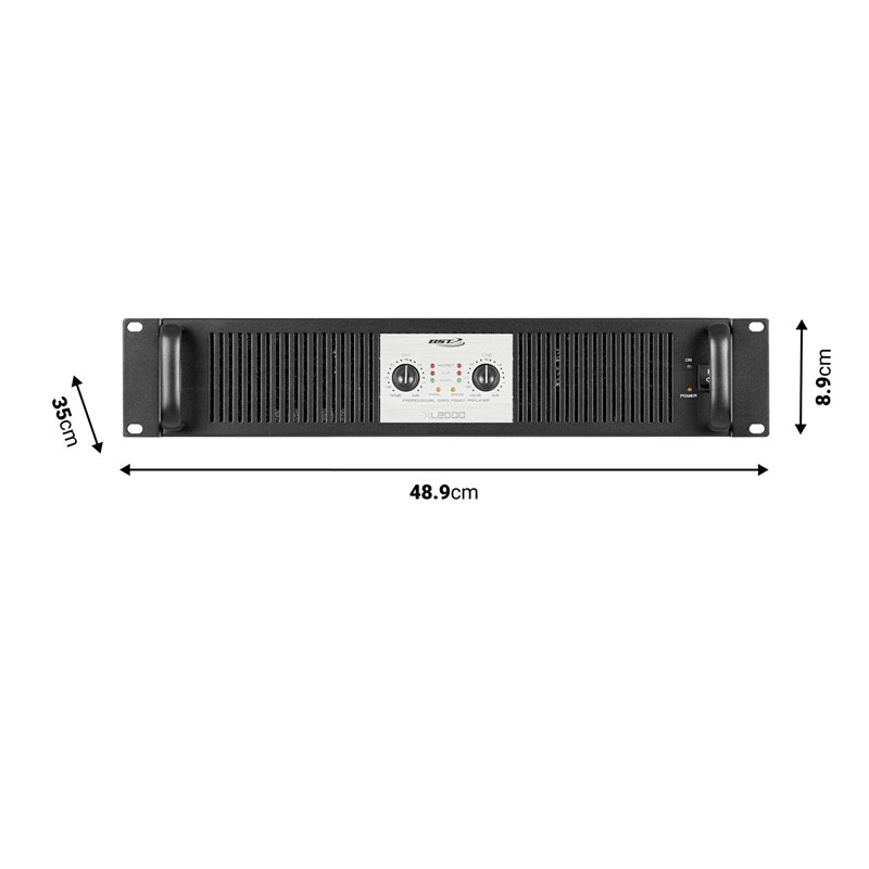 Amplificateur 2x600W RMS/8Ohms - DIMENSIONS