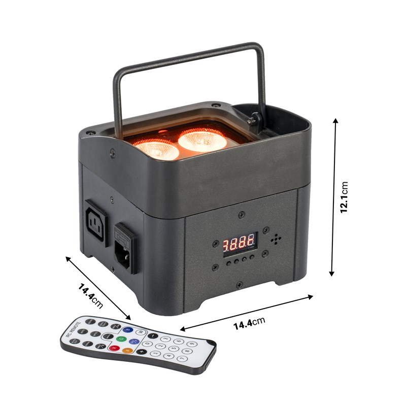 Projecteur PAR compact RGBA 16W - dimensions