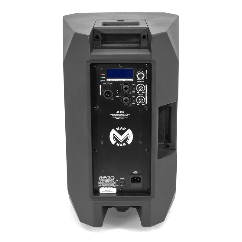 Enceinte amplifiée 10" - 400W RMS - DSP intégré - Mac Mah - AS 110 - arrière
