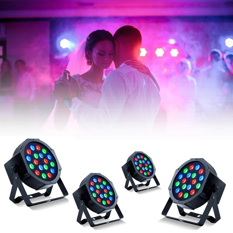 Pack pied lumière - 4 PAR RGB DMX